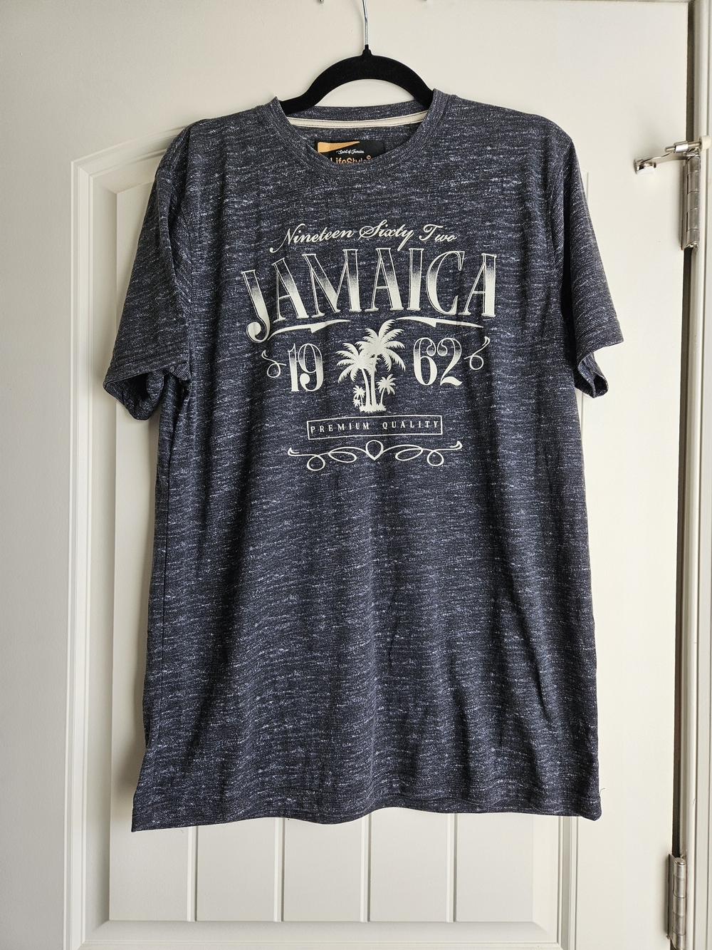 Jamaica Graphic Crew Neck Tee - Gray Heather